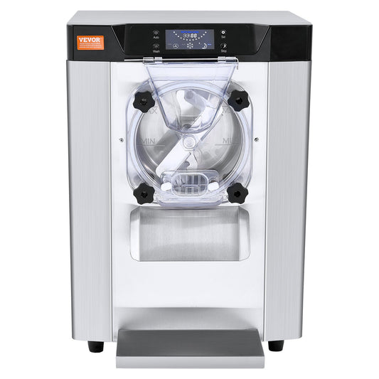 Commercial Ice Cream Machine, 12 L/H Yield, 1713W Single Flavor Countertop Hard Serve Ice Cream Maker,  4.5L Stainless Steel Cylinder, LED Panel Auto Clean Pre-cooling, For Restaurant Snack Bars