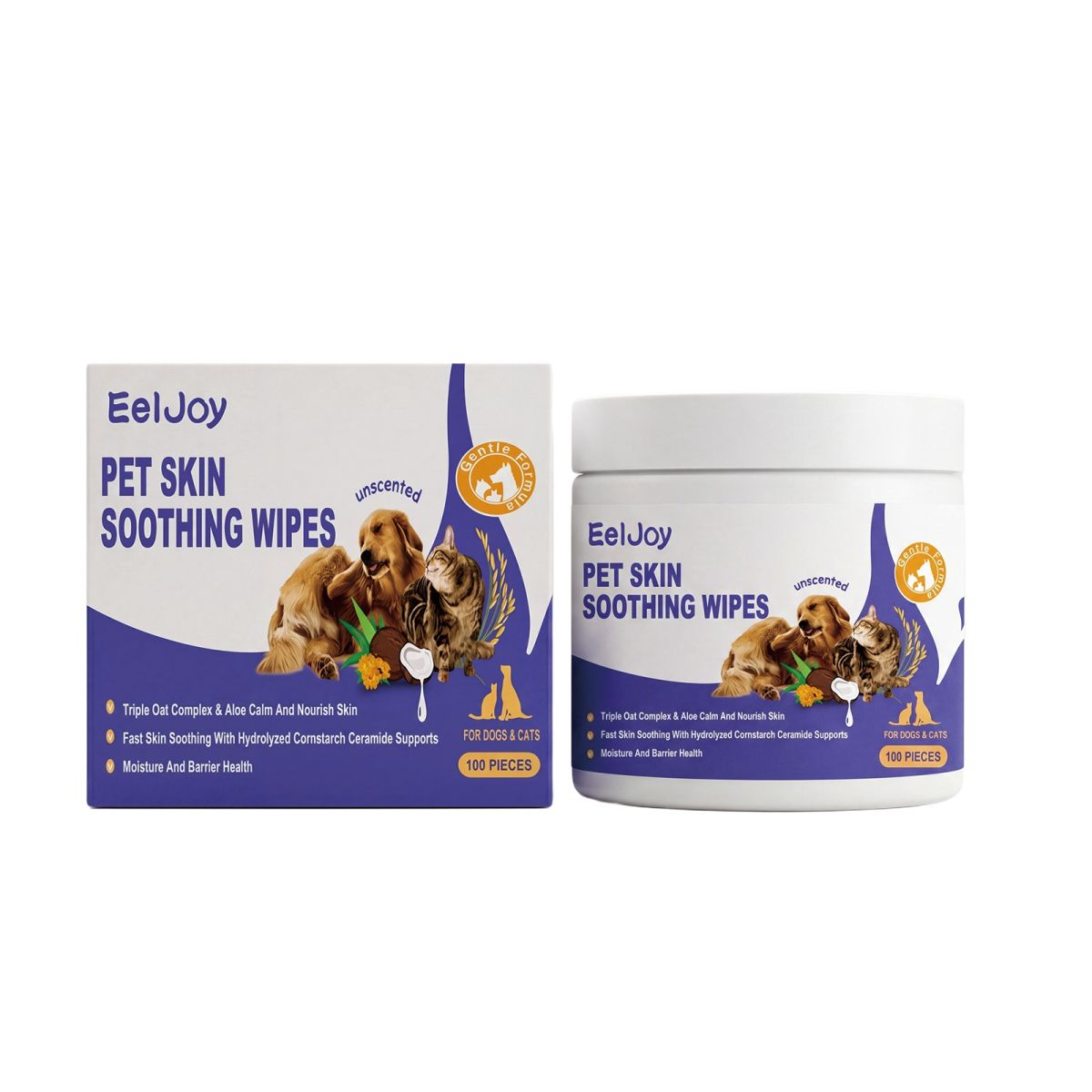 Pet Skin Soothing Wipes
