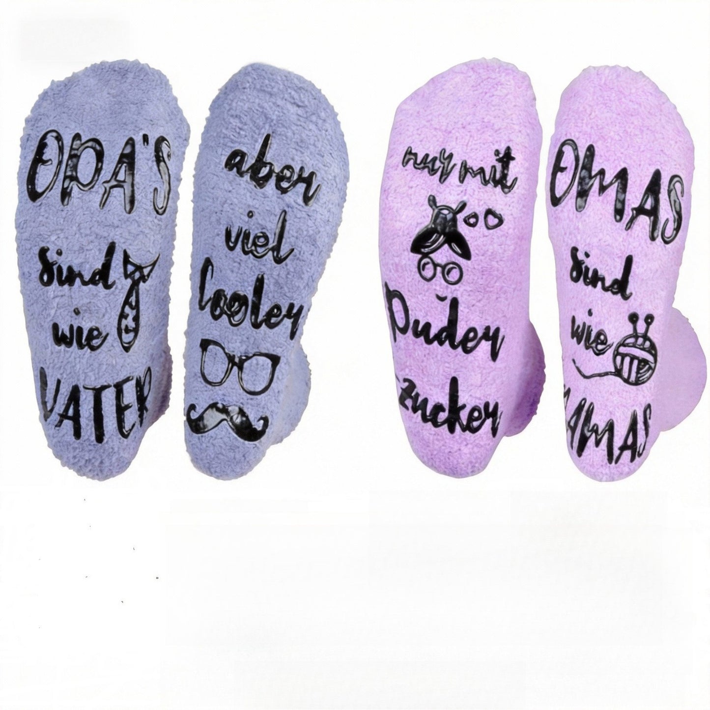 Gift For Grandparents Socken Set, 2 Paar Oma Und Opa Socken, Herzliches Geschenk Für Großeltern Zu Geburtstag Muttertag Und Vatertag-Partyzubehör-Set