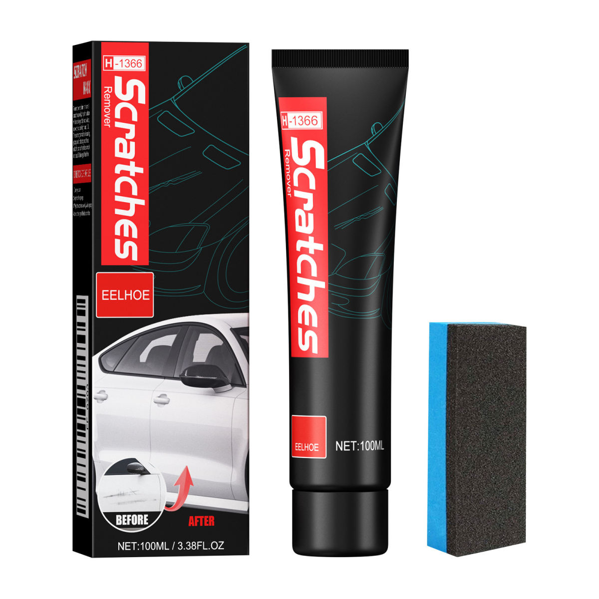 EELHOE Car Scratch Polishing Paste, Paint Cleaning And Stain Removal Wax, Scratch Care Car Wax, Refurbishing Paste
