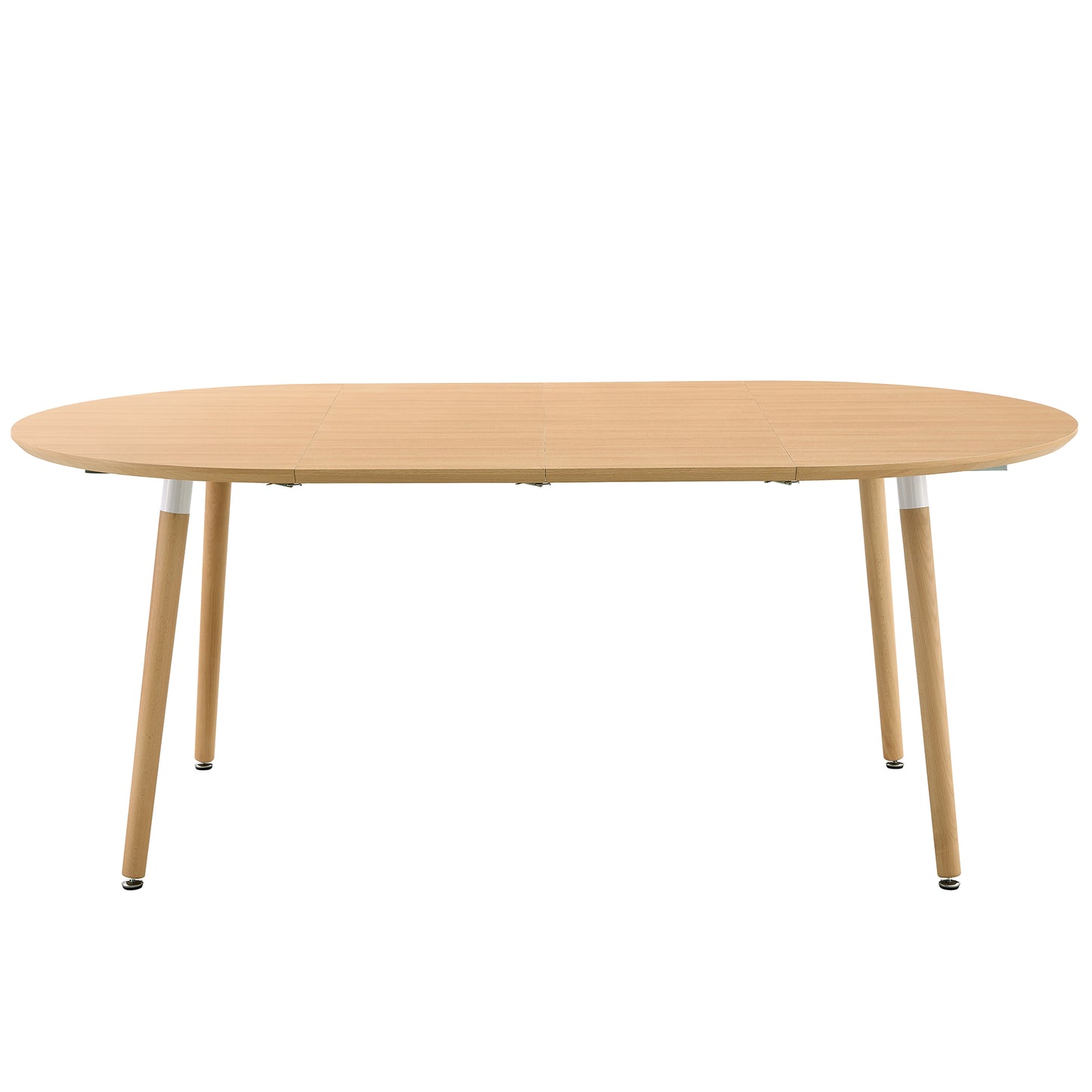 With A Clever Retractable Mechanism, The Wood Grain MDF Table Top And Light Wood Legs And Has A Smooth And Delicate Surface.The Unique Look Creates The Sleek Silhouette Of A Modern Home.