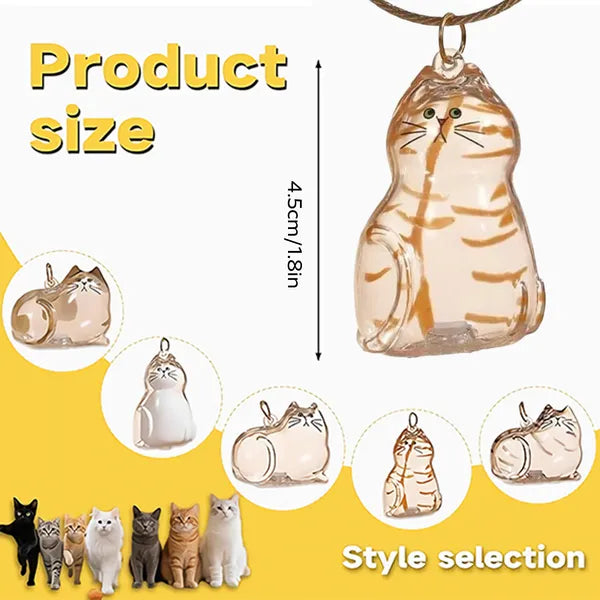 6-Piece Cat Hair Memorial Pendant Set - Pet Keepsake - Soft Fur Capsule Pendant, Portable Keychain