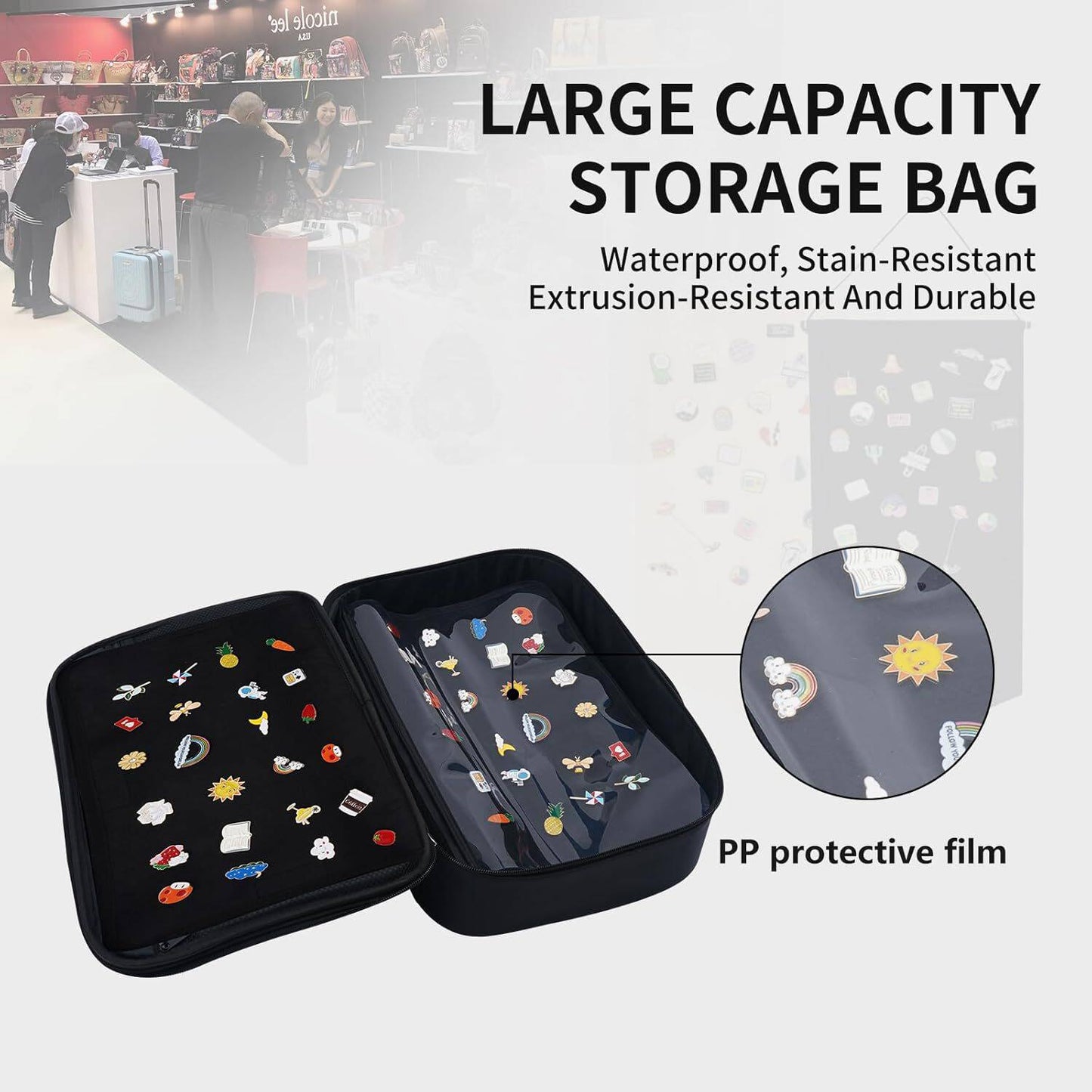 New 12 Leaf Book Clip Display Medal Badge Bag