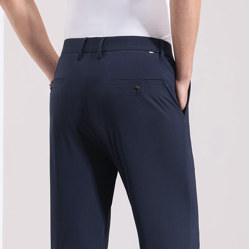 Summer Ice-silk Cooling Casual Pants Thin Long Trousers