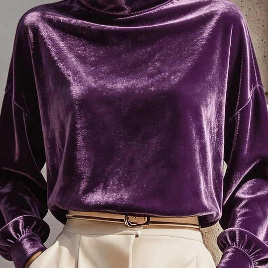 Loose-fitting Long-sleeved Turtleneck Casual Fashion Top