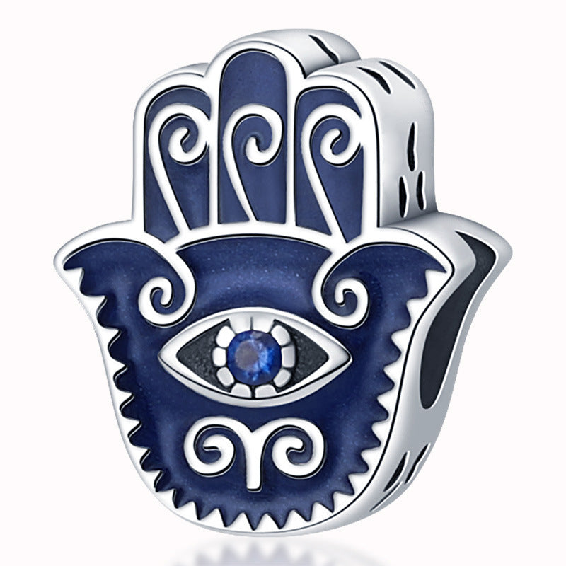 Beaded Bracelet Pendant Zircon Blue Eye Beads Accessories