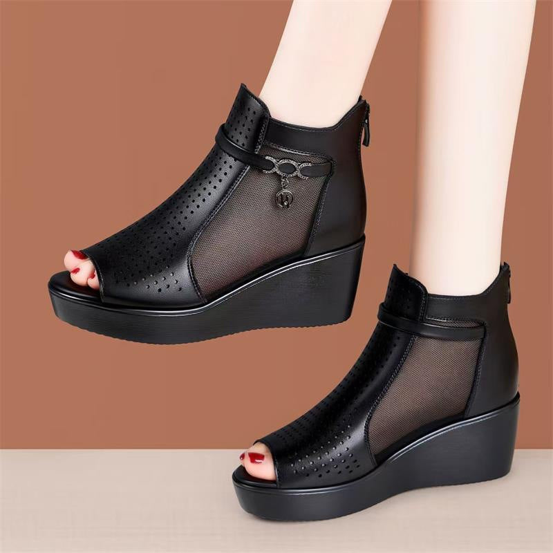Summer New Breathable Mid Heel Sandals