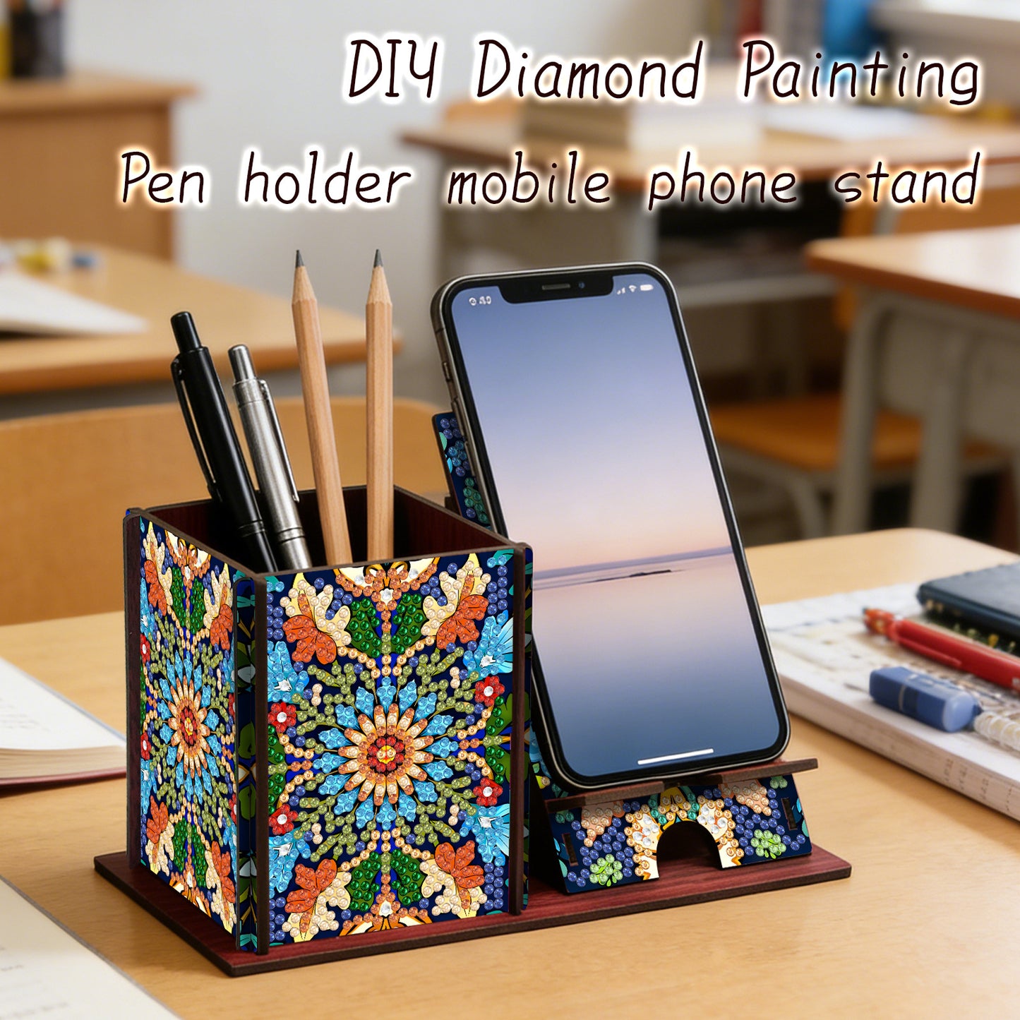 Diamond Painting Office Desk Decor Storage Mandala Pattern Ornament