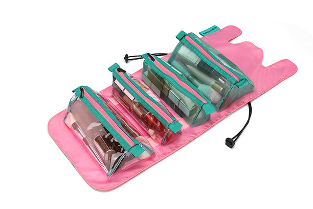 Portable Large Capacity Four-in-one Detachable Wash Makeup Buggy Bag