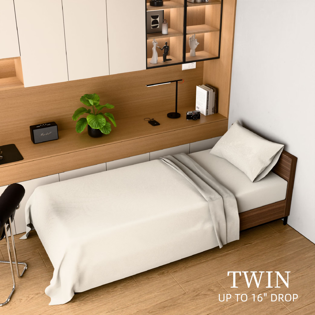 Bedding Twin Bed Sheets Set - 3 Piece Bedding - Brushed Microfiber - Shrinkage And Fade Resistant - Easy Care Twin, White