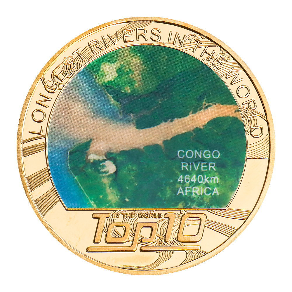 Top Ten Rivers Coin Badge Gift Commemorative Medal