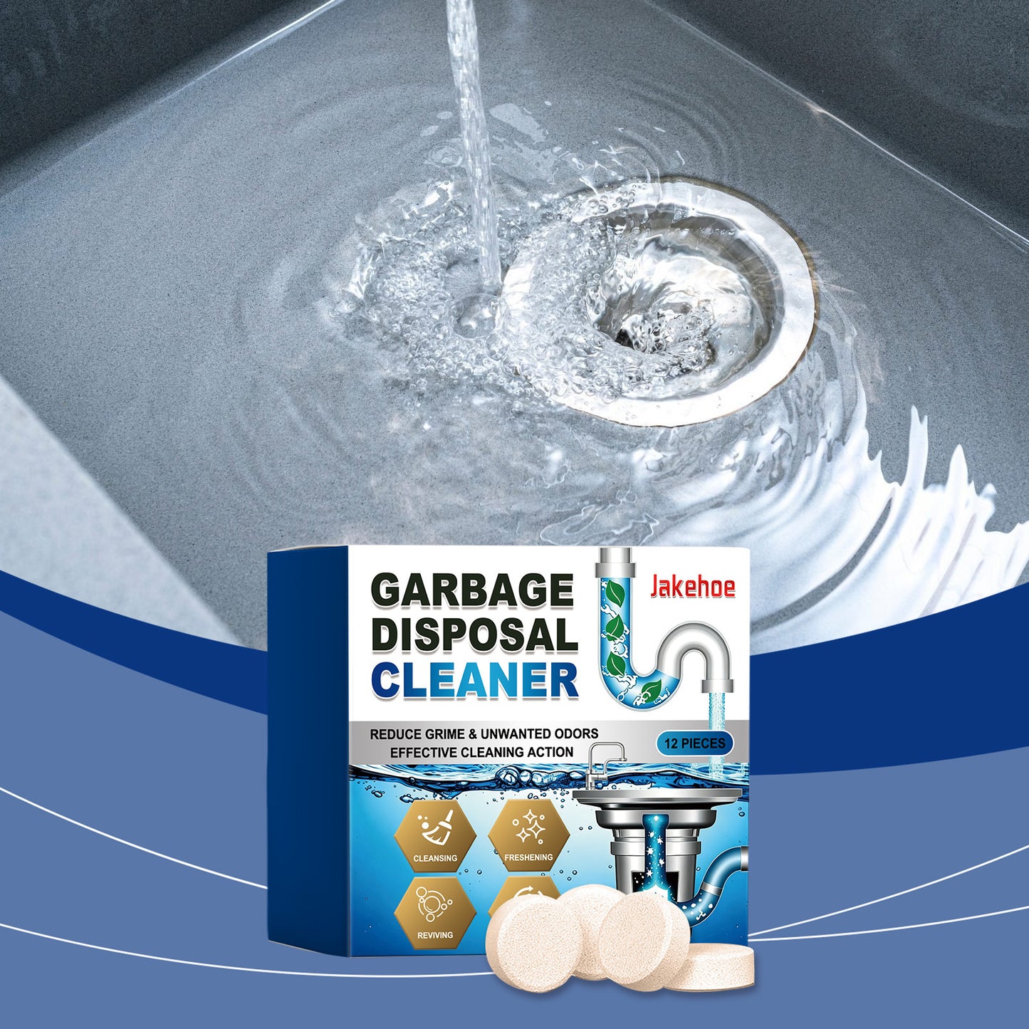 Garbage Processor Cleaning Tablets Daily Cleaning Deodorization Convenient Household Smell  Care Tablets