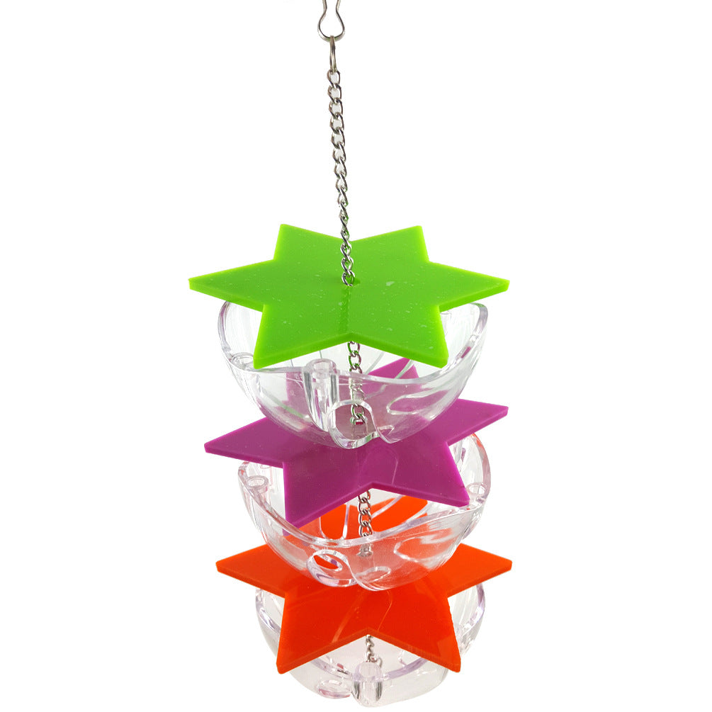 Parrot Bite Toy Multi-layer Feeding Box