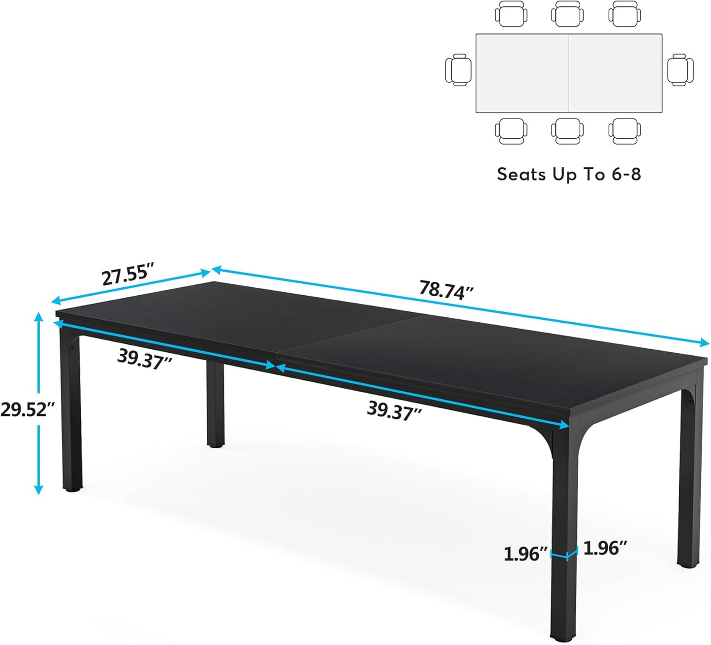 Dual Person Office Table,Computer Desk, Rectangle Executive Desk