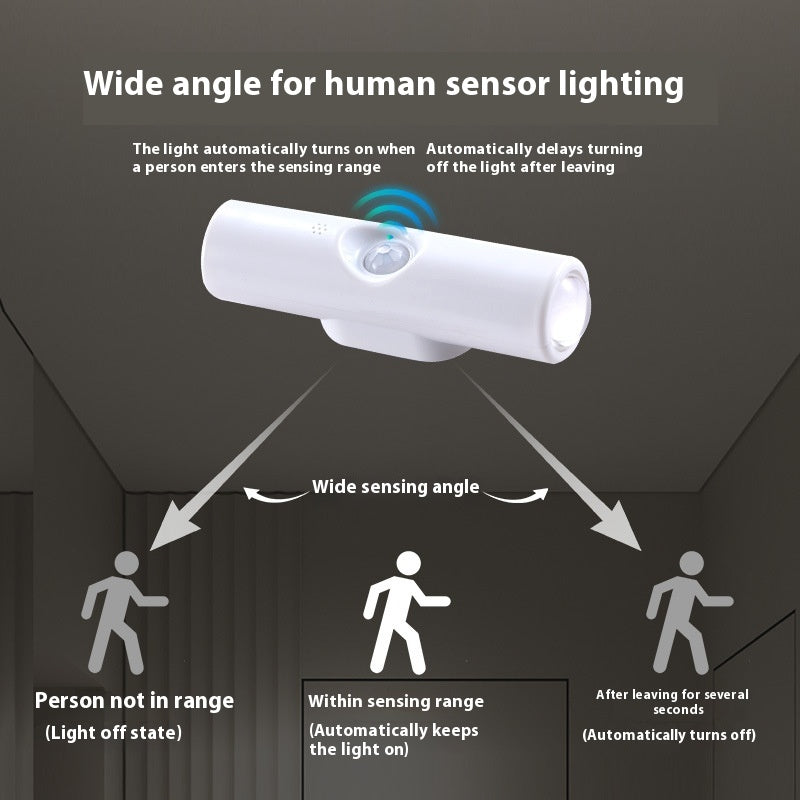 Smart Human Body Induction Magnetic Suction Rechargeable Self-adhesive Bedroom Small Night Lamp