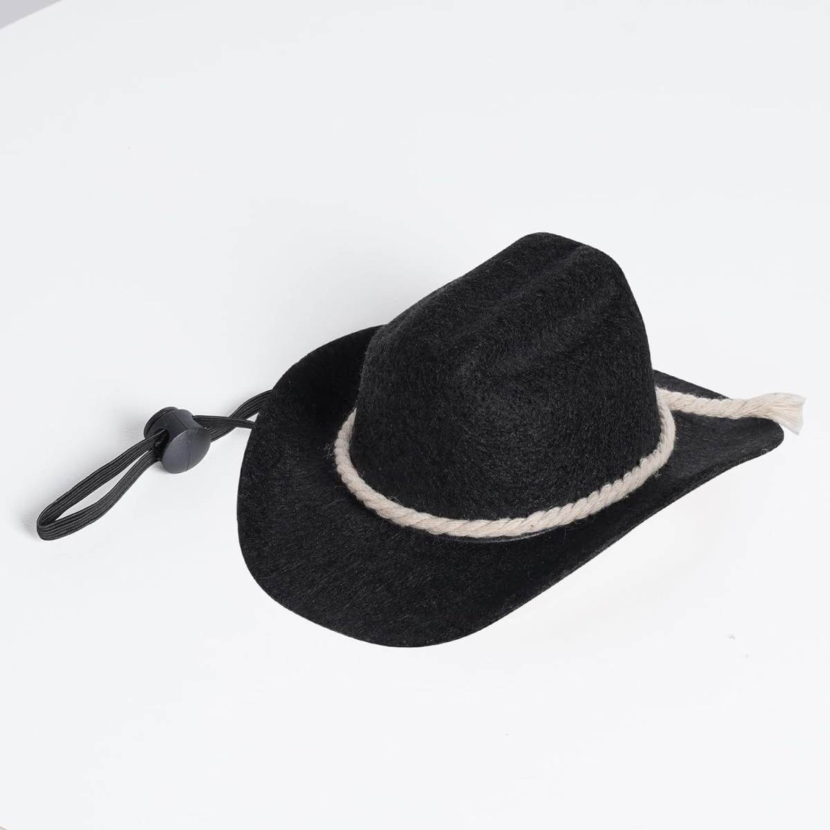 Black Pet And Bib Set Cotton Rope Denim Hat With Square Scarf Cat And Dog PartyFestival Hats