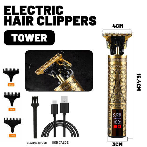 Professional Cordless Hair Clippers Beard Trimmer Men Hair Cutting Barber Shaver