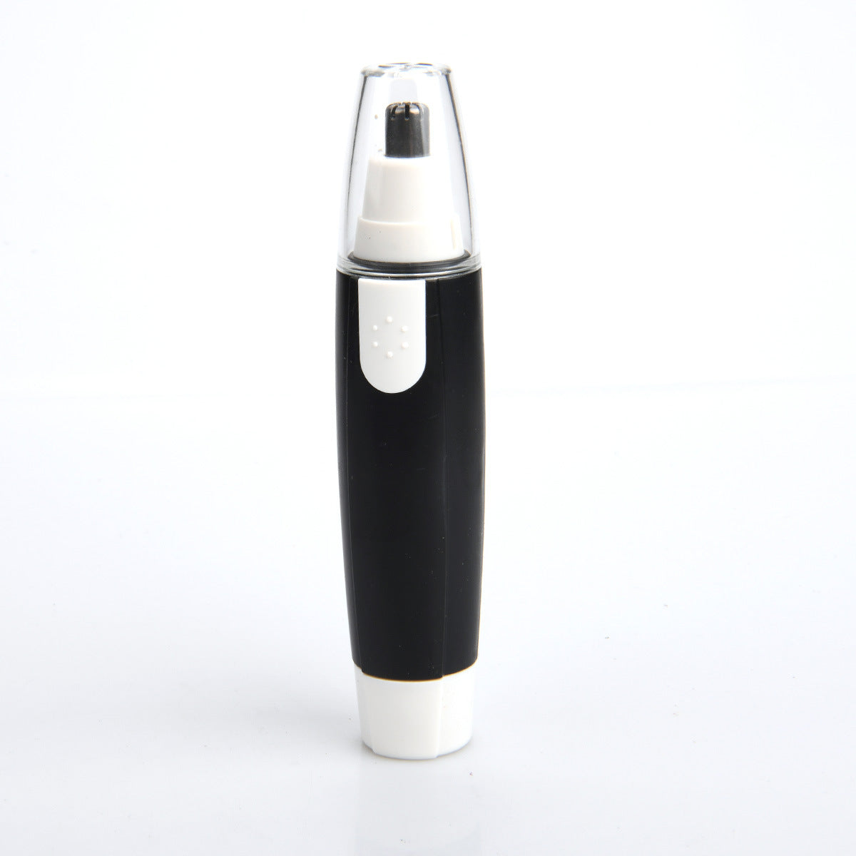 Electric Nose Hair Trimmer For Men Battery-powered Model In Black With No Paint Finish