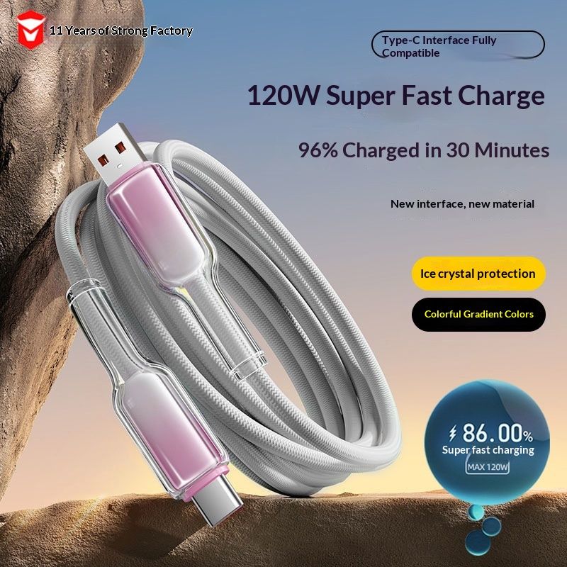 Fast-charging Phone Ice-crystal Gradient Data Cable
