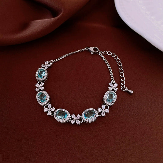 Western Style Zirconia Heart Bracelet Exquisite Premium Bangle Chic Niche Trendy Fashion Hand Jewelry