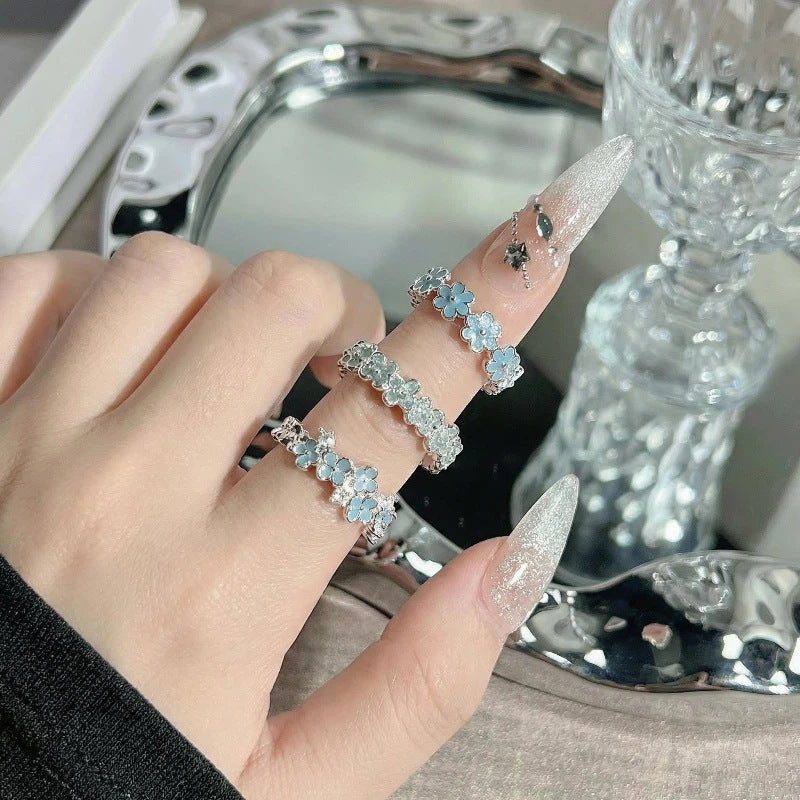 Vintage Medieval Zircon Open Ring, Shimmering Crushed Ice Inlay, Sparkling Butterfly Design, Niche High-end Accessories For Women