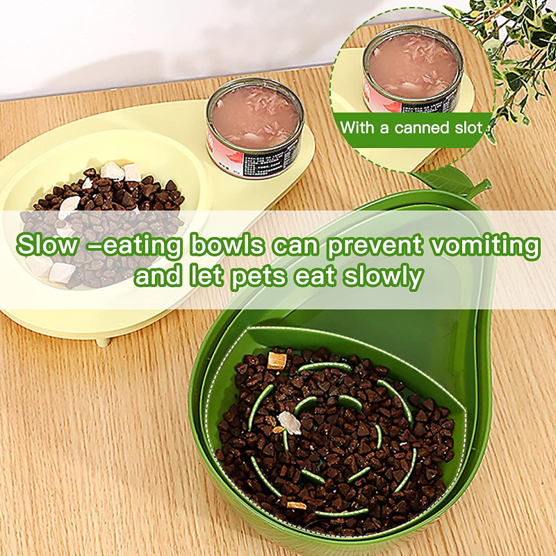 Automatic Drinking Water Bottle Pet Feeder Avocado Shape Kitten Slow Food Feeding Bowl Small Pets Feeder