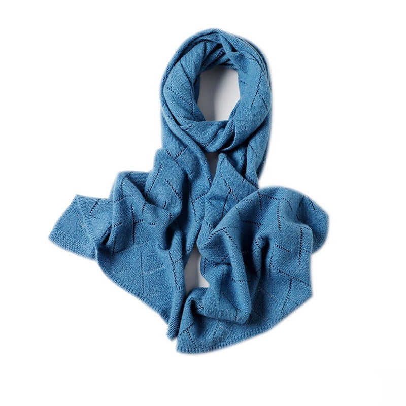 Women's Wool Short Korean-style Versatile Knitted Hollow Scarf