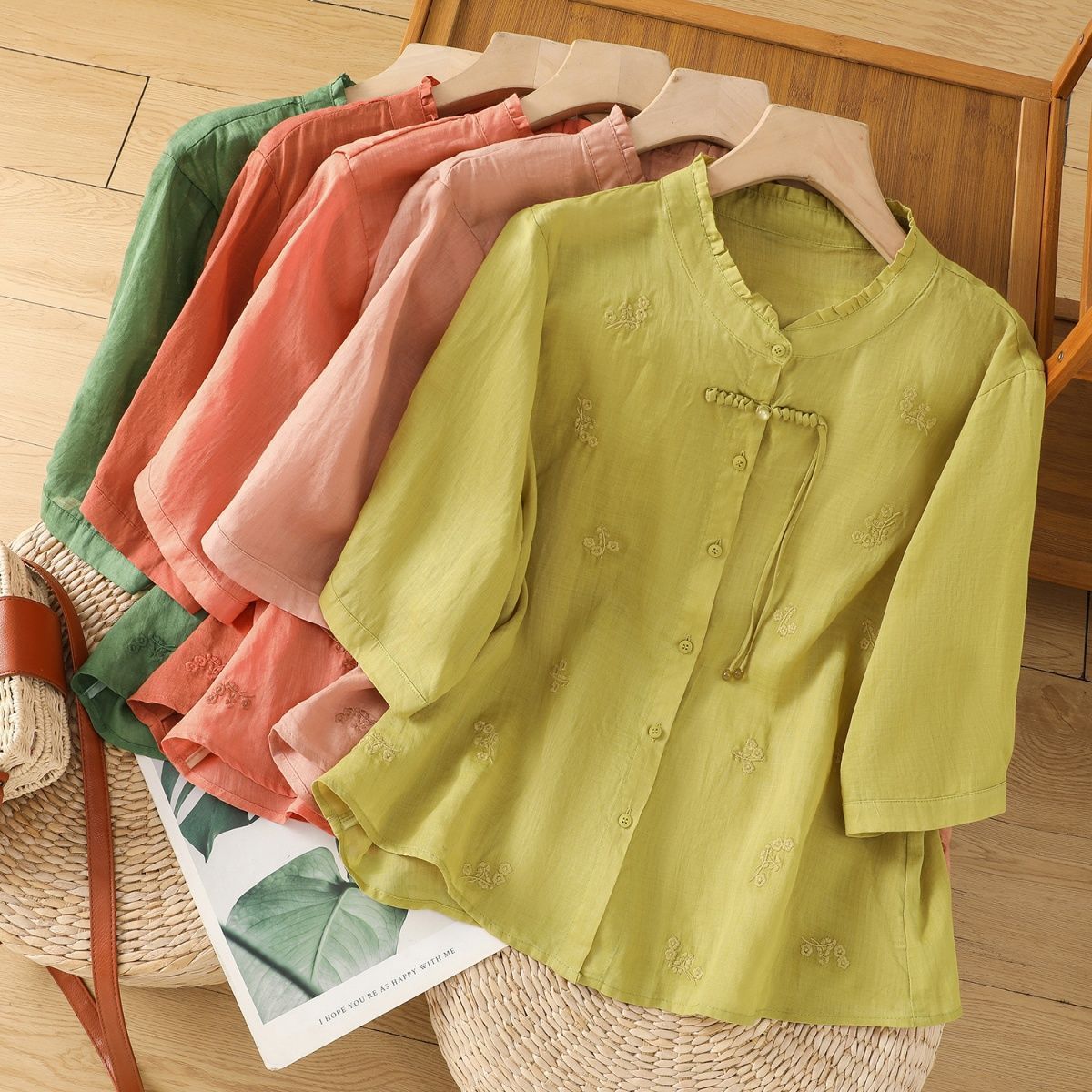 New Chinese-style Vintage Embroidered Top