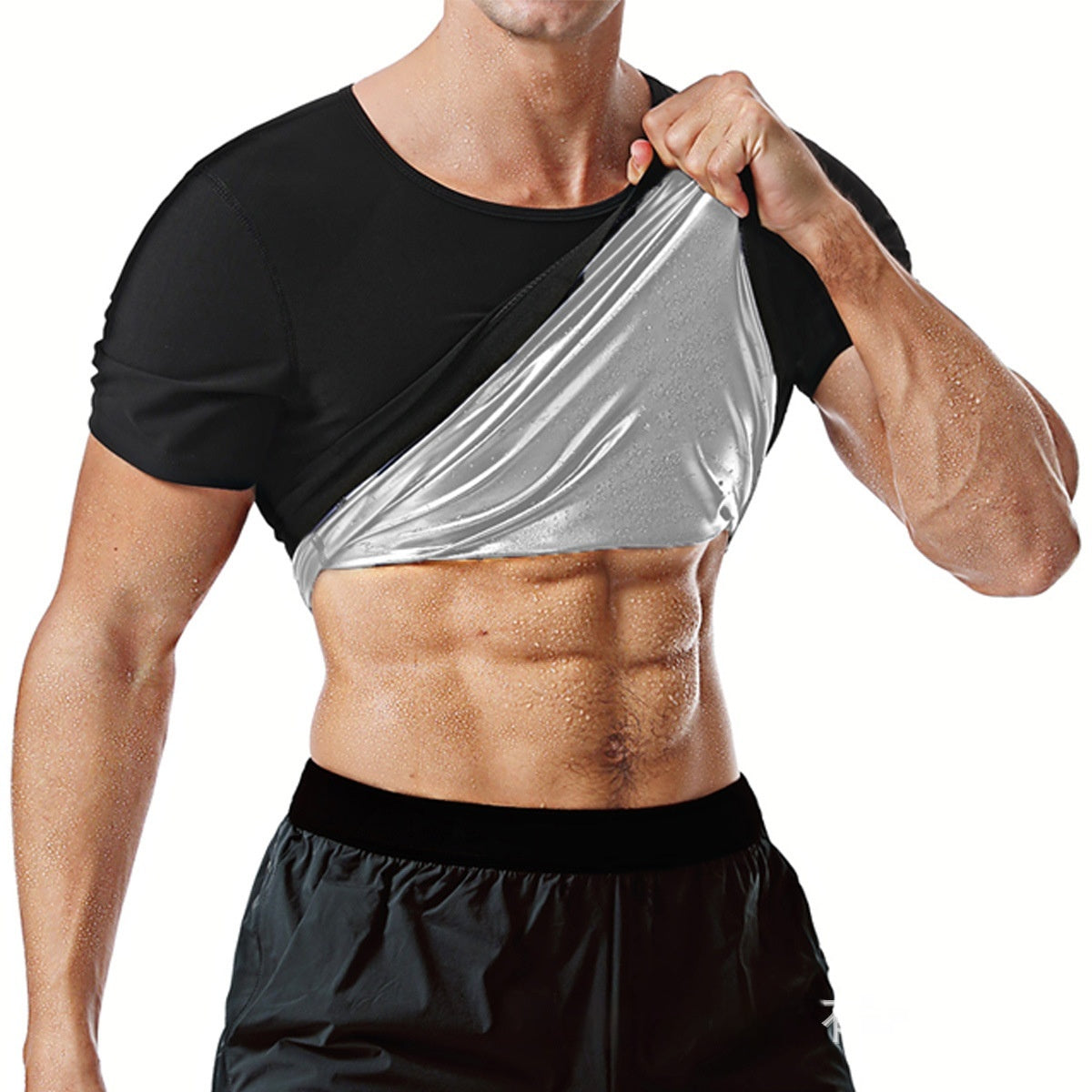 Men's Violently Sweat Sports Short-sleeved Fitness Vest Body Shaper