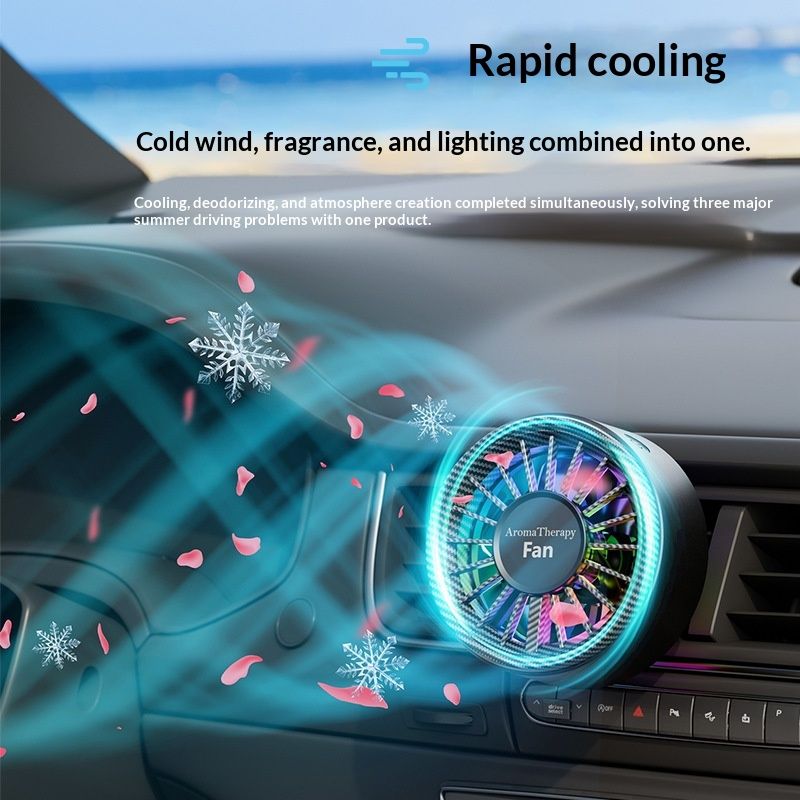 Mini Car Air-freshening Fan With A Premium Feel