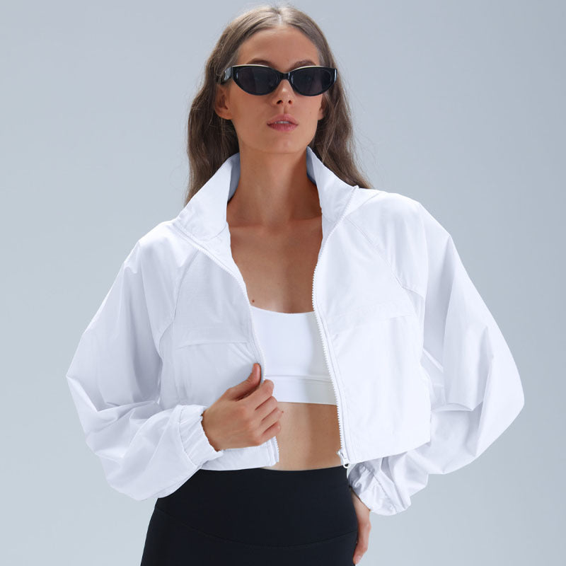 Womens Outdoor Running Slimming Fitness Jacket