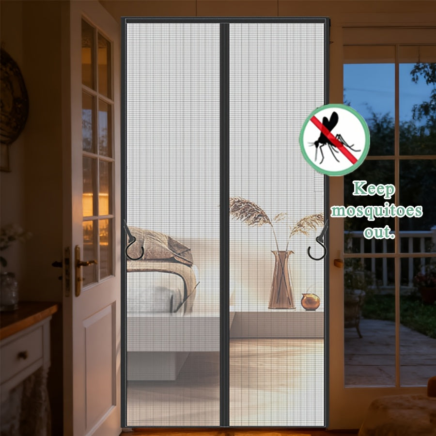 The Magnetic Screen Door Comes With Strong Adhesive Velcro, Easy To Install Without Tools. The Fine Mesh Keeps Out Mosquitoes While Allowing Airflow, The Magnets Make The Curtain Close Automatically,