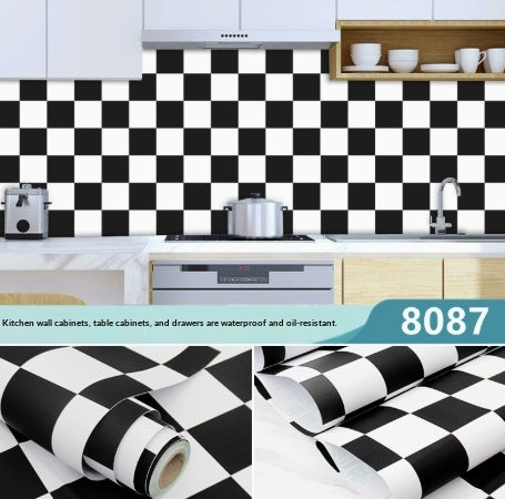 Kitchen Stickers Waterproof Oil-resistant Fire-retardant Wallpaper Self-adhesive Wall Covering