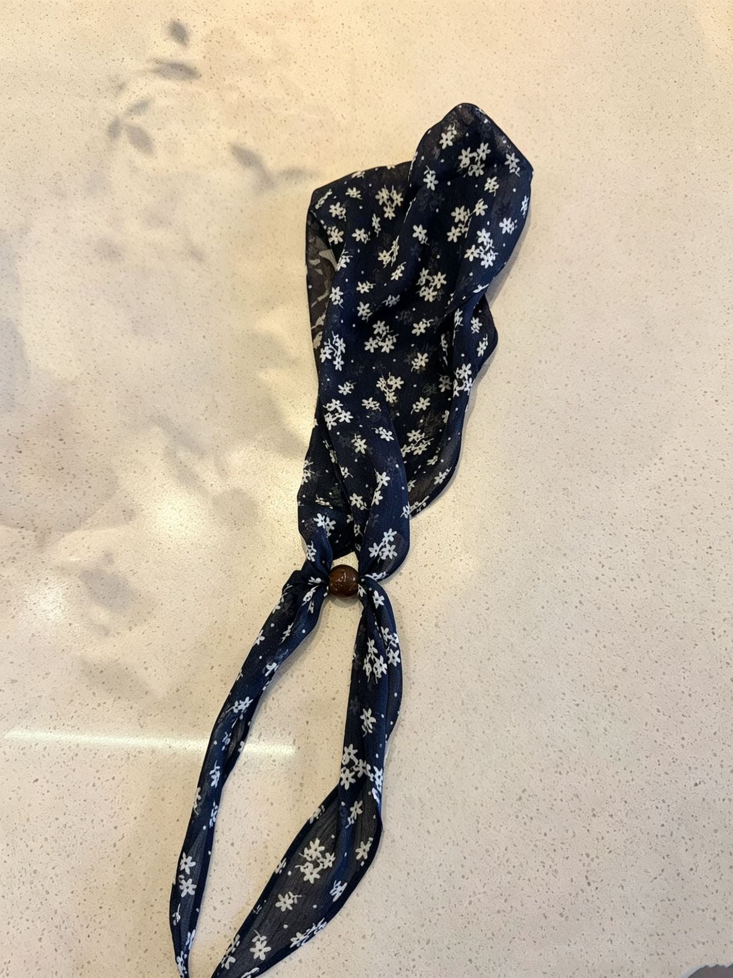 Korean-style Retro Floral Silk Scarf For Women