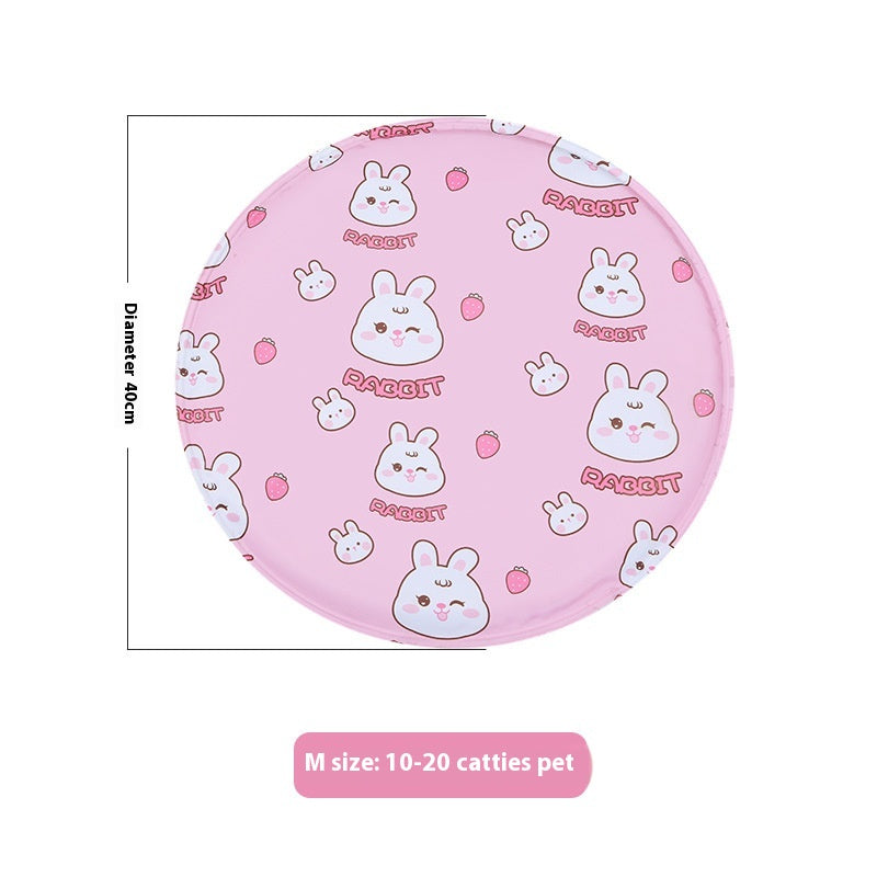 Pet Ice Mat Round Gel Dog Multifunctional Cooling Cool Pad