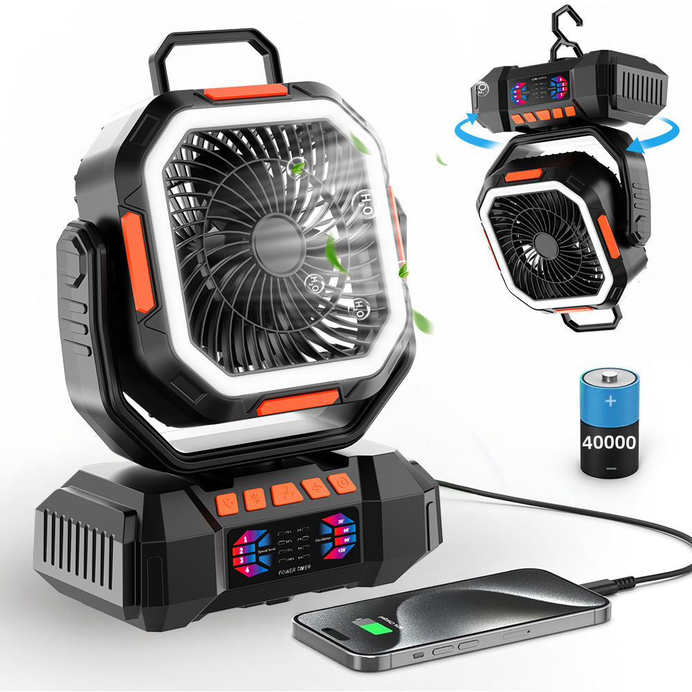 Outdoor Camping Fan With A 40,000 MAh Large-capacity Battery
