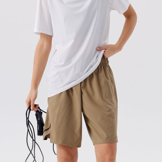 Summer Ice-Feel Running Cropped Pants Quick-Dry Fitness Tights