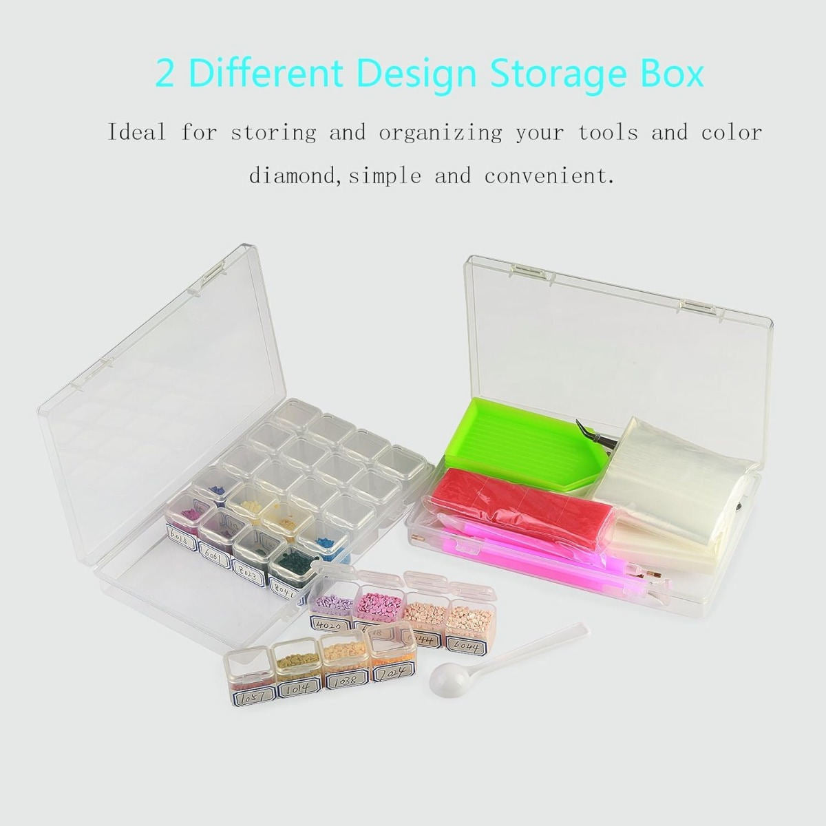 59-Piece Diamond Painting Tool Set, Accessory Set With Pens, Tweezers, Glue, Trays, And Storage Box For Diamond Painting, Complete DIY Craft Tool Set For Adults—Event And Party Supplies