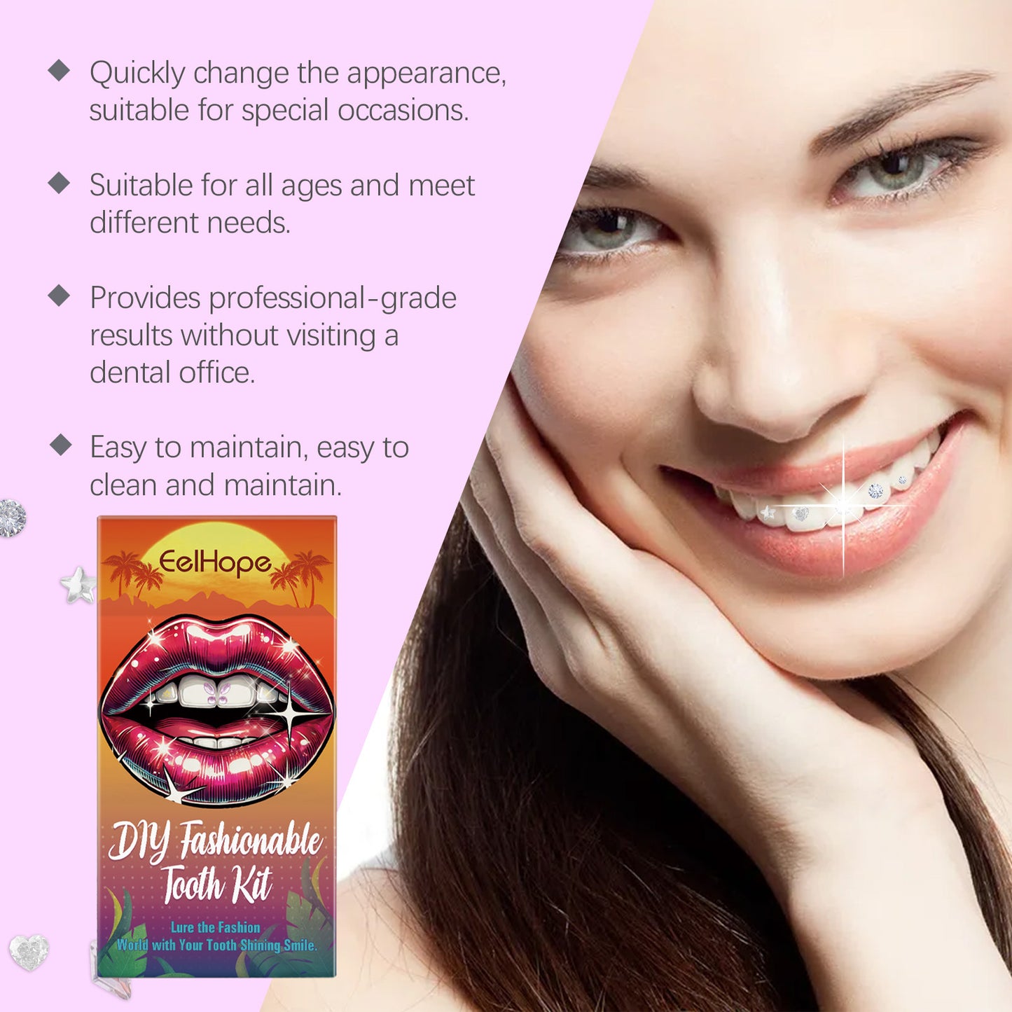 Teeth Beauty Suit DIY Fashion Decoration
