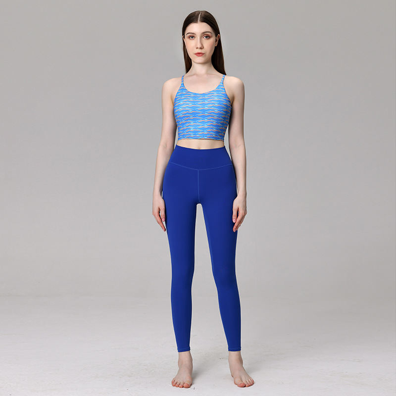 Top Women's Fitness Exercise Yoga Suit Two Piece Set