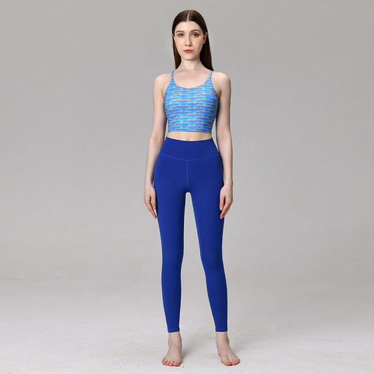 Top Women's Fitness Exercise Yoga Suit Two Piece Set