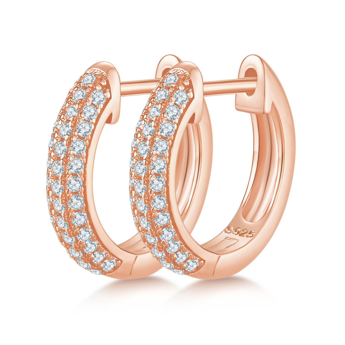 74pcs Moissanite S925 Sterling Silver Huggie Hoop Earrings For Women 15mm 2.8mm Platinum Plated GRA Certificate Gift Box 3 Colors Hypoallergenic