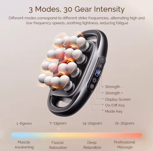 22 Head Fascia Gun High Frequency Vibration Body Massage Gun Back And Waist Massager Neck Shoulder Massager Muscle Masajeador
