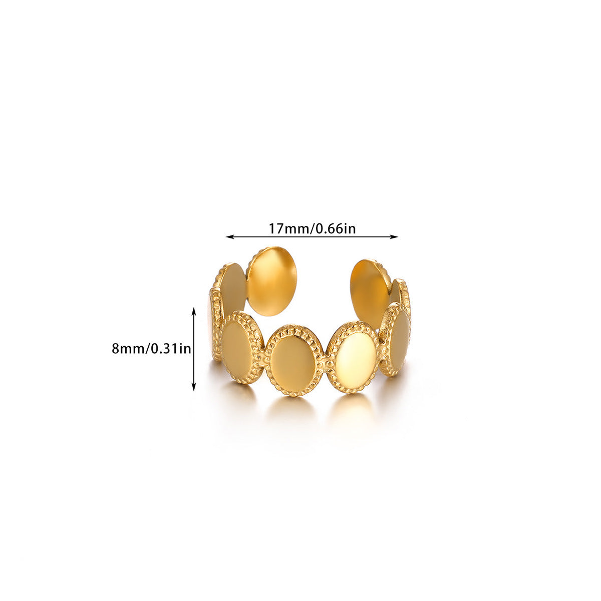 Popular Spliced Design Ring European Fashion Ladies Titanium Steel Finger Band
