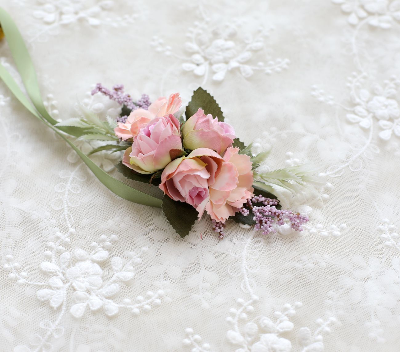 Wedding New Bridesmaid Wrist Flower Simulation Flower Groom Best Man Corsage