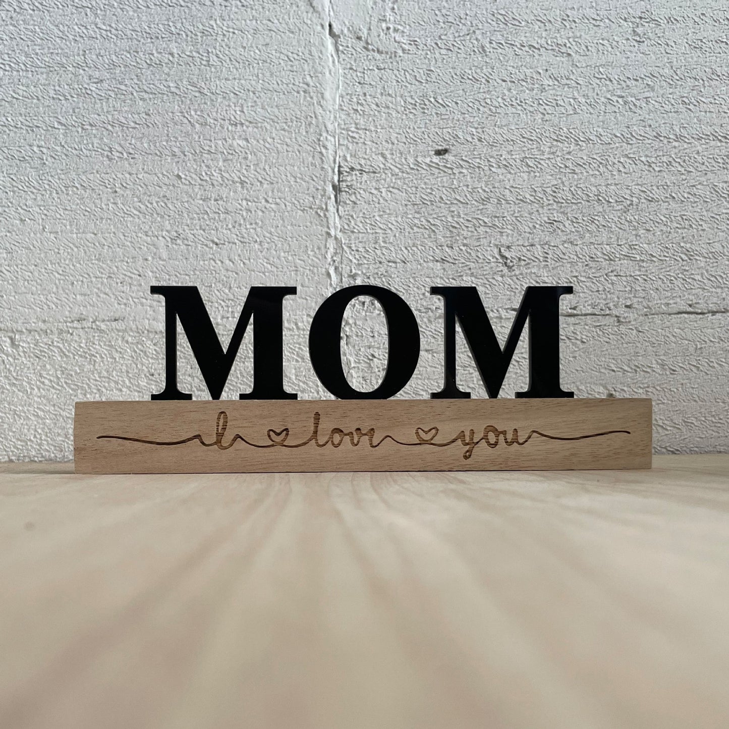 Wooden Base Metal DAD Sign With Mustache Engraved The Light Of My Life Father's Day Tabletop Decor Gift For Dad