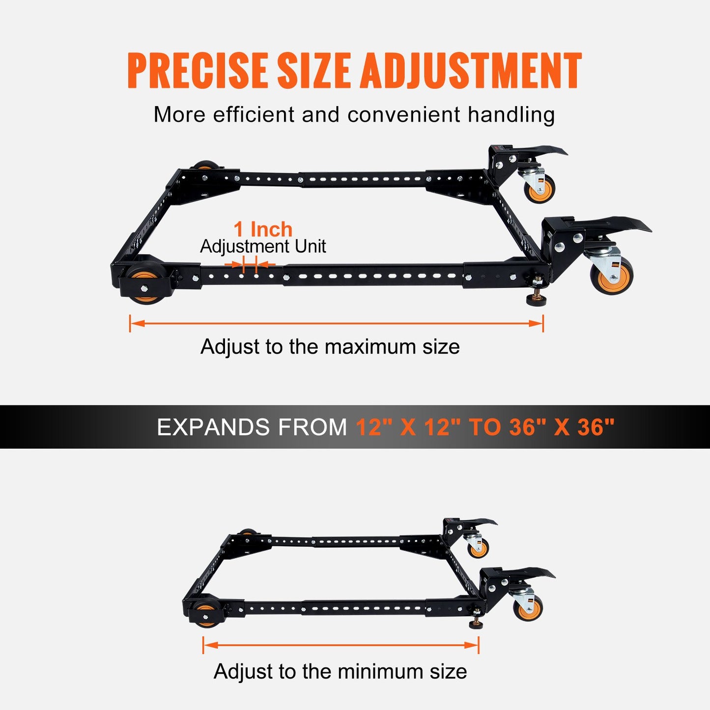 Mobile Base Heavy Duty Universal Stand 650 Lbs Capacity For Tools Machines