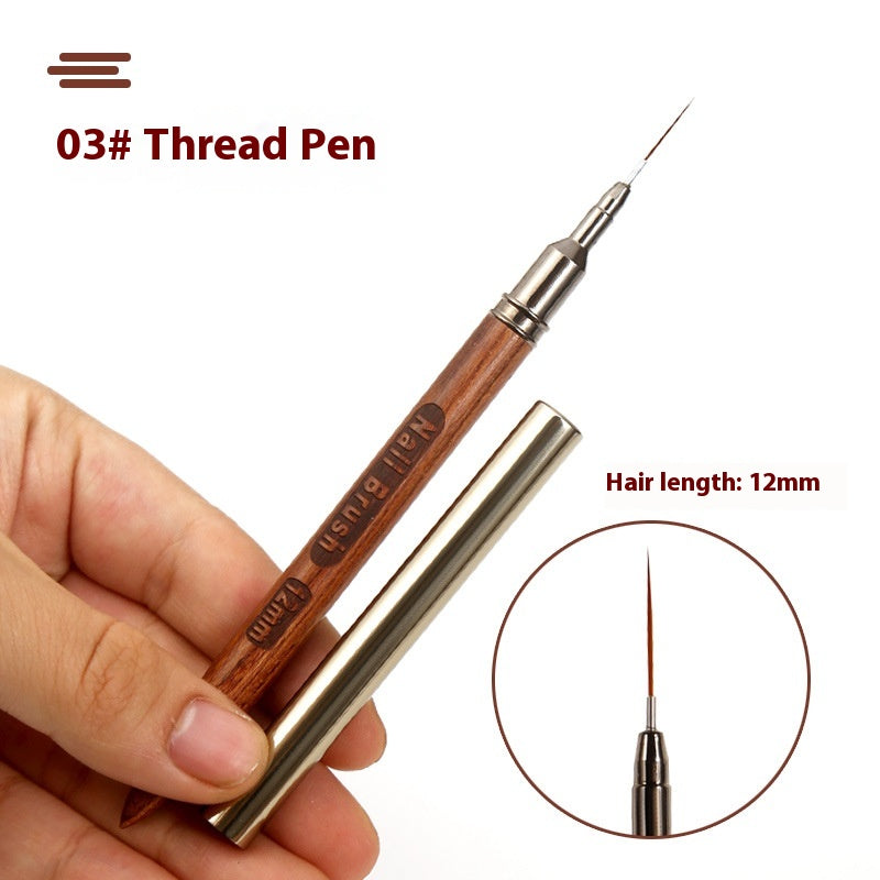 Wooden Rod Cable Painted Blooming Nail Beauty Line Drawing Pen
