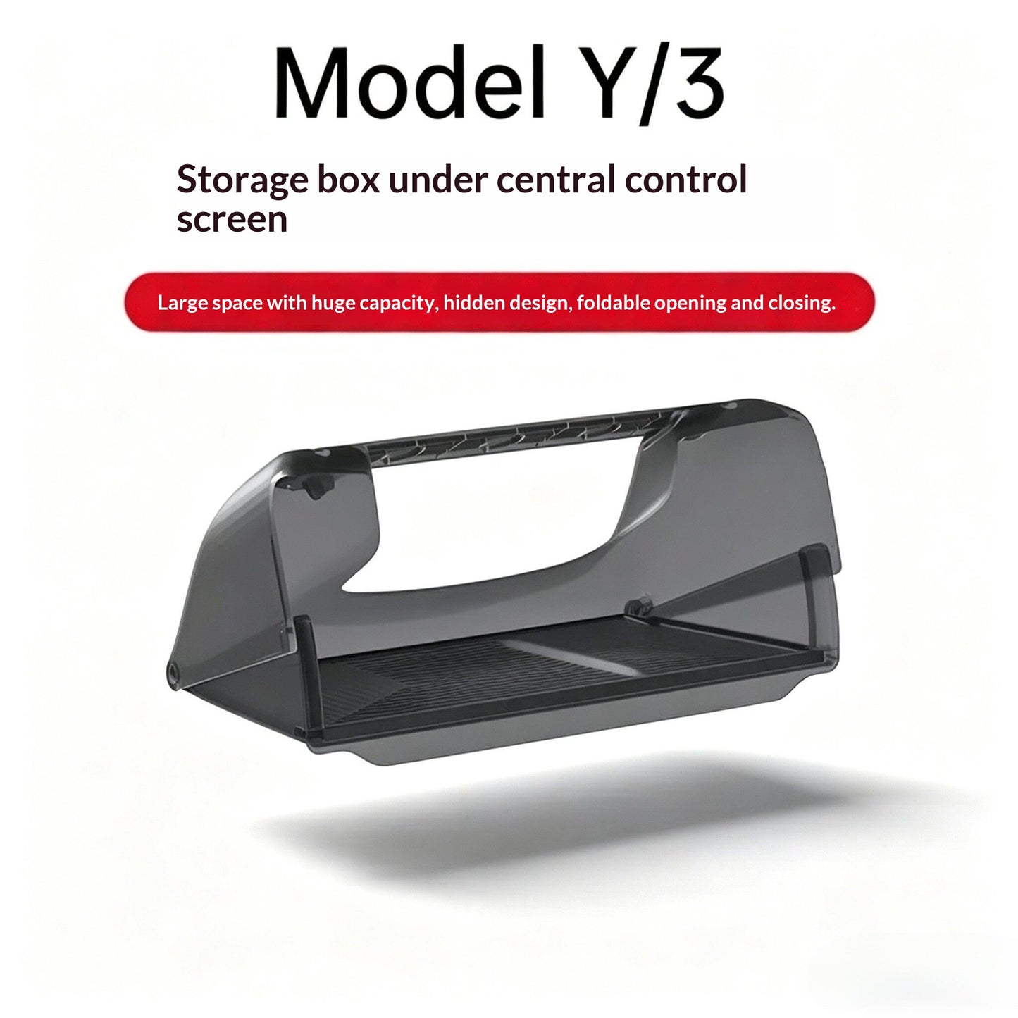 Retractable Storage Compartment For Car Accessories Under The Central Control Screen