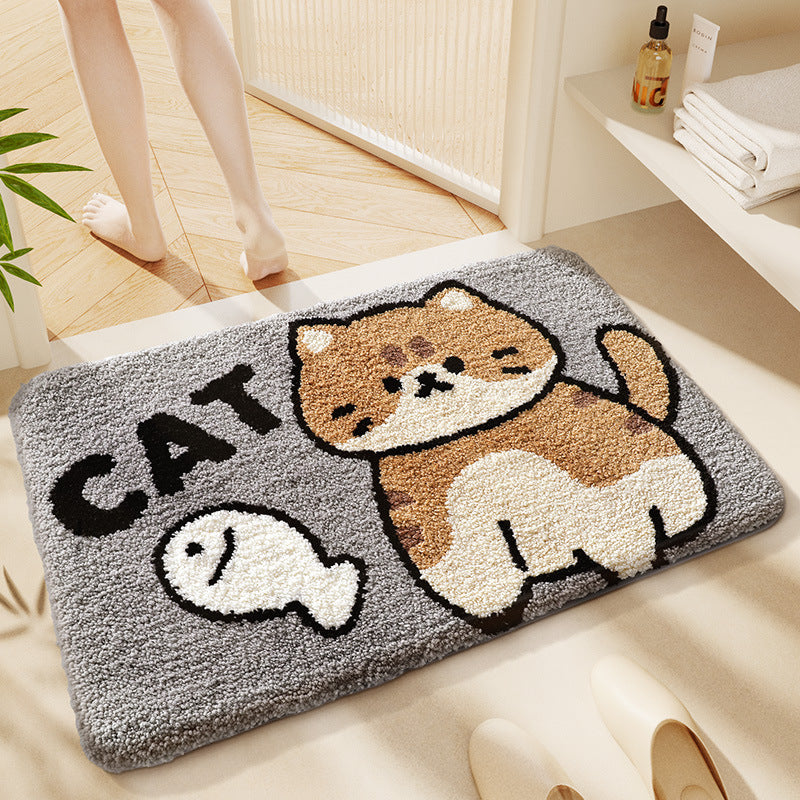 Thickened Faux-cashmere Bathroom Bath Mat